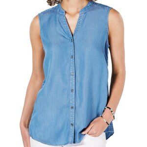 Style & Co Women's Side-Seam Sleeveless Shirt Size Petite Small NWOT